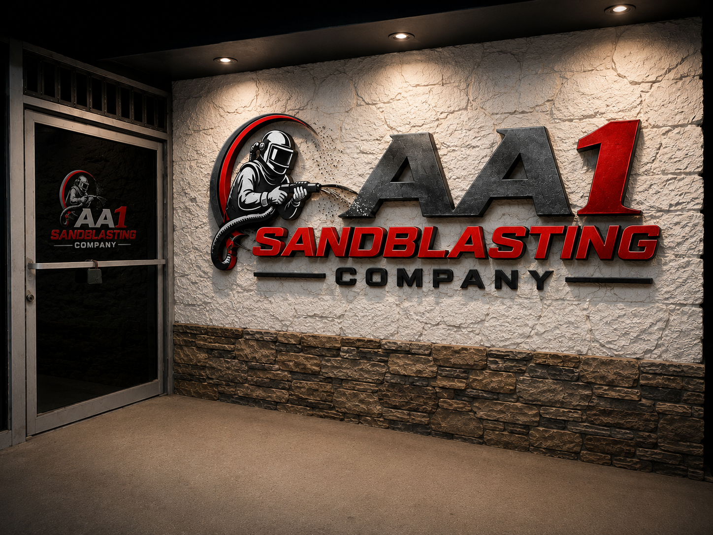 Side angle before and after: stone surface paint removal, Costa Mesa CA